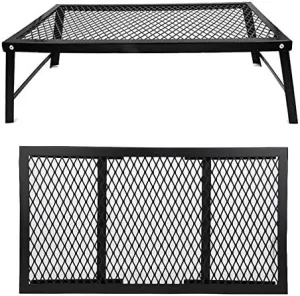 Camping Grill Gate Foldable BBQ Campfire Grill Grate for Camping BBQ Mountaineering Camping Supplies