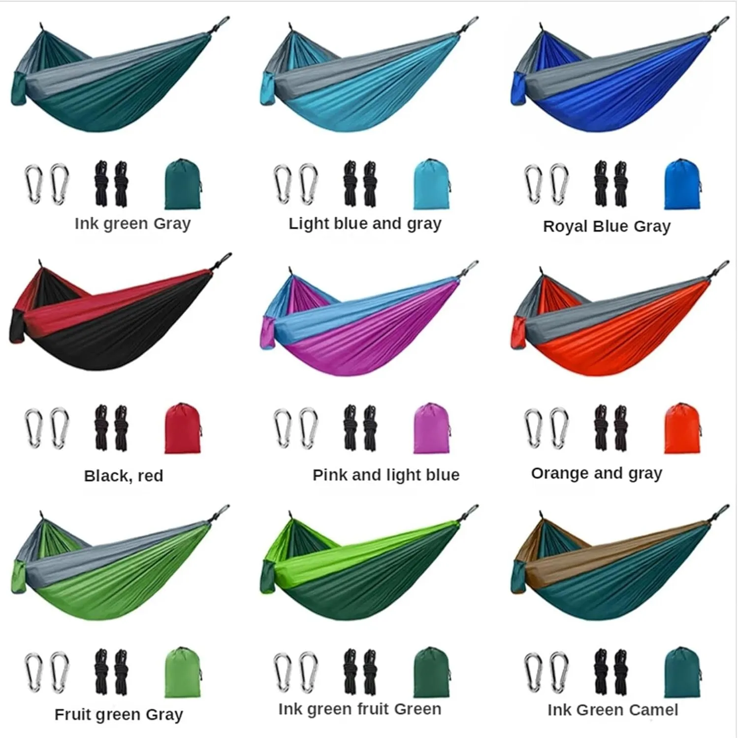 Camping Hammock Double Person Hammock Camping Rocking Chair Outdoor BBQ Travel Swing Hammock Climbing Rest Bed Furniture, Sky Blue