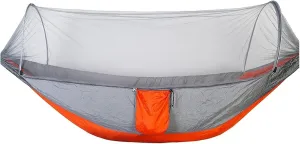 Camping Hammock Fully Automatic Quick Opening Hammock with Mosquito Net Single and Double Person Nylon Cloth Outdoor Camping Mosquito Prevention