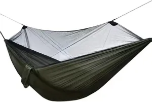 Camping Hammocks,double Hammock,Army Green, Multifunctional Anti-mosquito, Easy to Carry, Suitable for Two People Camping and Camping Nylon Encryption Hammock