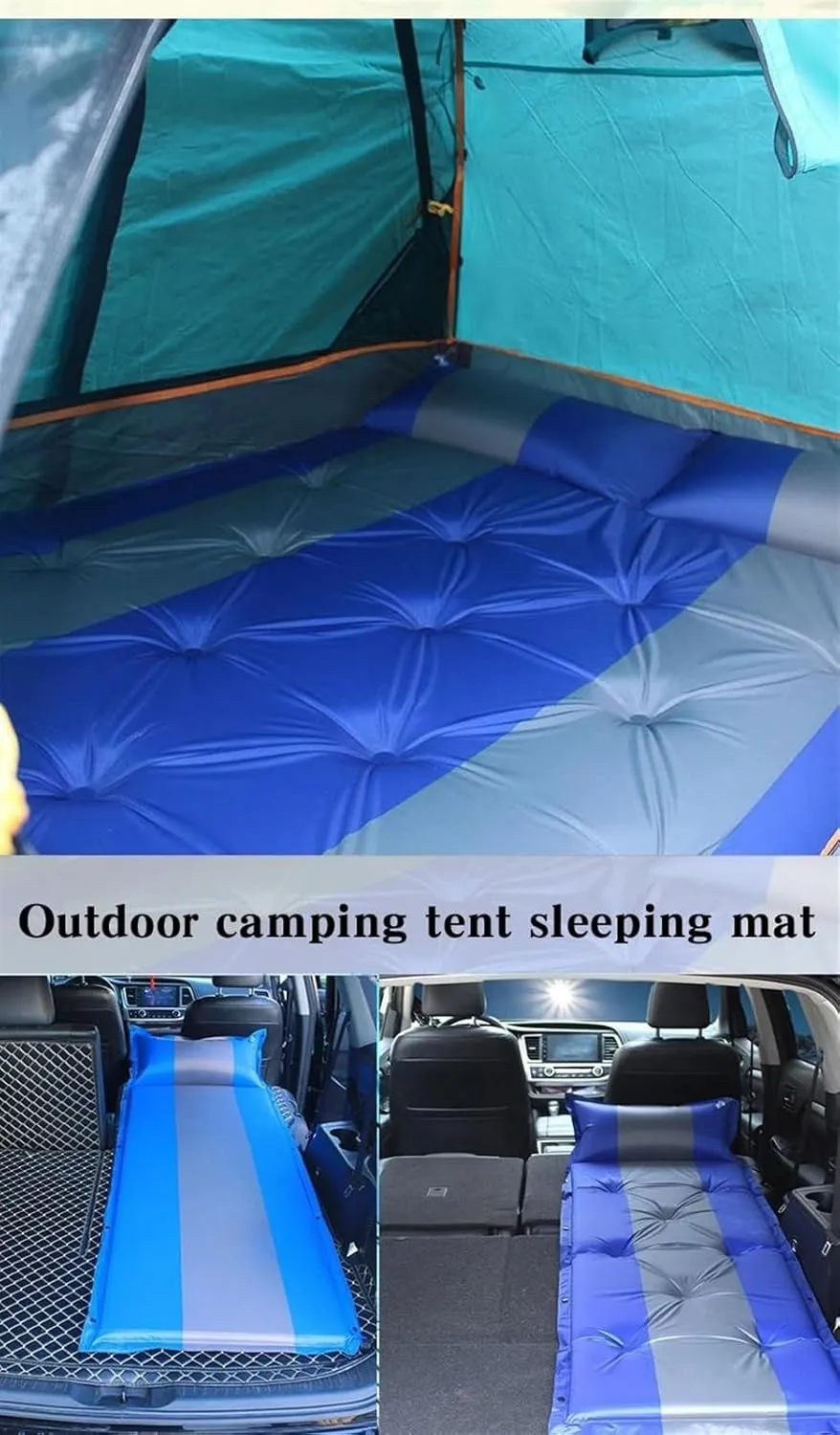 Camping Inflatable Mattress, SUV Car Inflatable Bed, Automatic Inflatable Mattress, Multifunctional Travel Sleeping Mat, 188x130cm Large Size (Four)