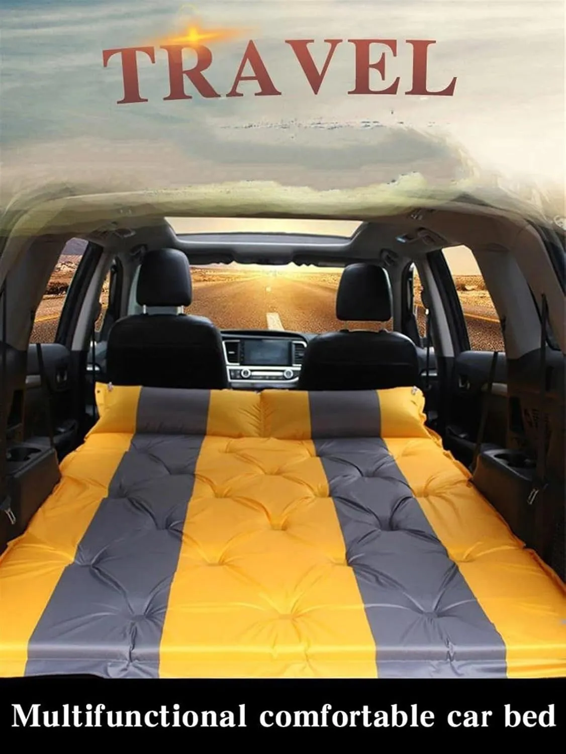 Camping Inflatable Mattress, SUV Car Inflatable Bed, Automatic Inflatable Mattress, Multifunctional Travel Sleeping Mat, 188x130cm Large Size (Four)