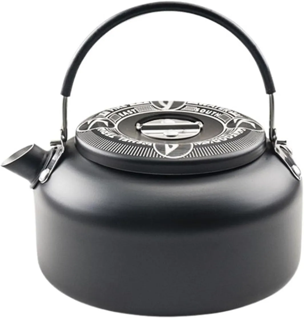 Camping Kettle 0.8L Kettle Teapot, Portable Camping Coffee Pot, Aluminum Outdoor Hiking Kettle Pot, Compact Tea Kettle for Stove Top, Outdoor, Camping and Traveling Camping Kettle Camp Tea offee Pot