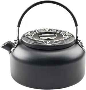 Camping Kettle 0.8L Kettle Teapot, Portable Camping Coffee Pot, Aluminum Outdoor Hiking Kettle Pot, Compact Tea Kettle for Stove Top, Outdoor, Camping and Traveling Camping Kettle Camp Tea offee Pot