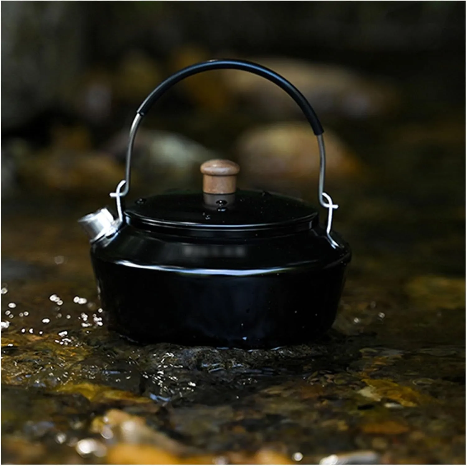 Camping Kettle 600ML Compact Kettle, Portable Camping Coffee Kettle, Stainless Steel Camping Kettle, Compact Tea Kettle for Outdoor, Camping, Travelling Camping Kettle Camp Tea offee Pot (Color : Kha