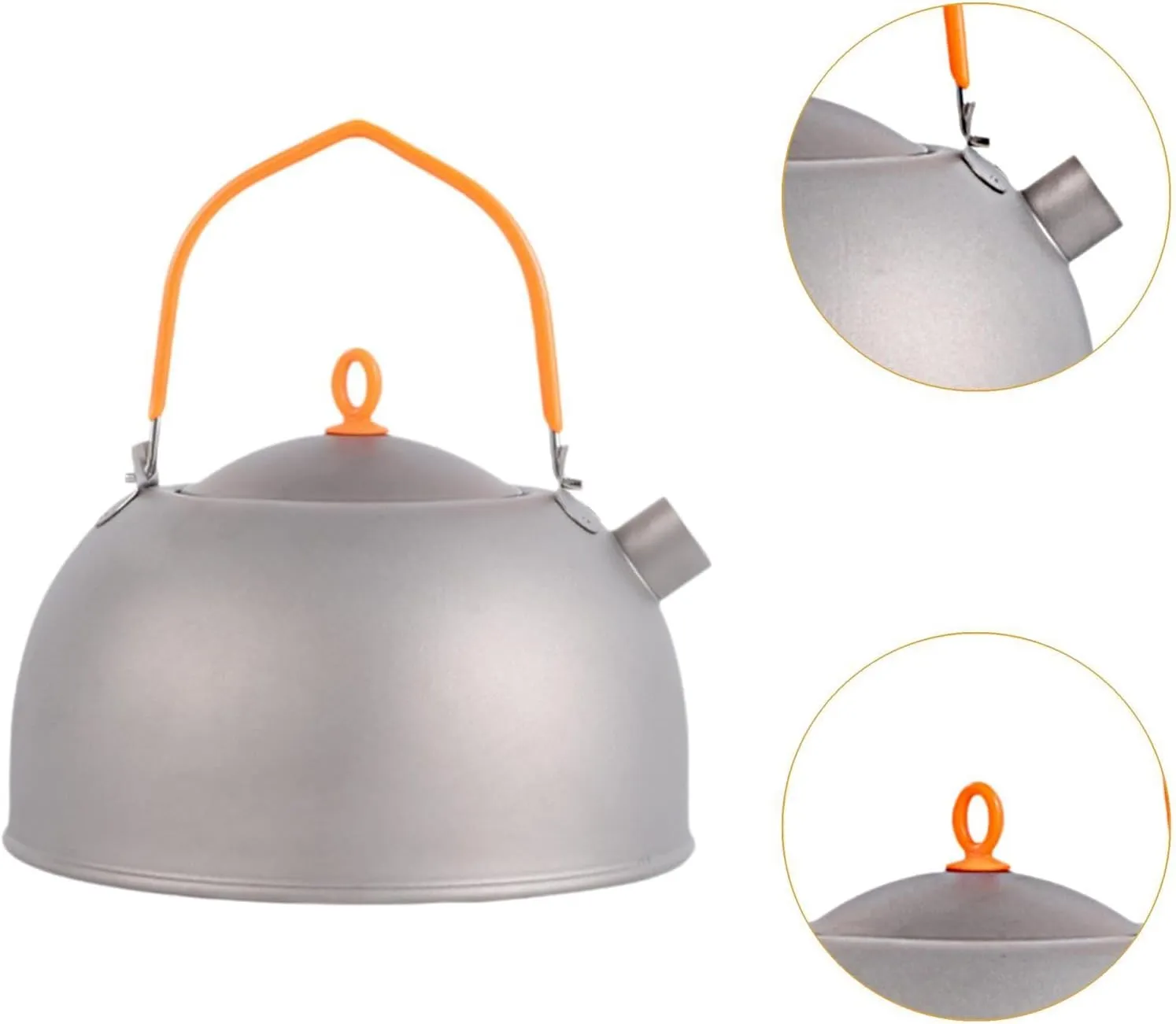 Camping Kettle Titanium Kettle Tea Pot Water Kettle for Traveling Climbing Mountaineering