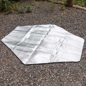Camping Mat Hexagonal Foam Foil Blanket Outdoor Portable Waterproof Sleeping Mat for Hiking Backpacking Double-Sided Aluminum Camping Accessories