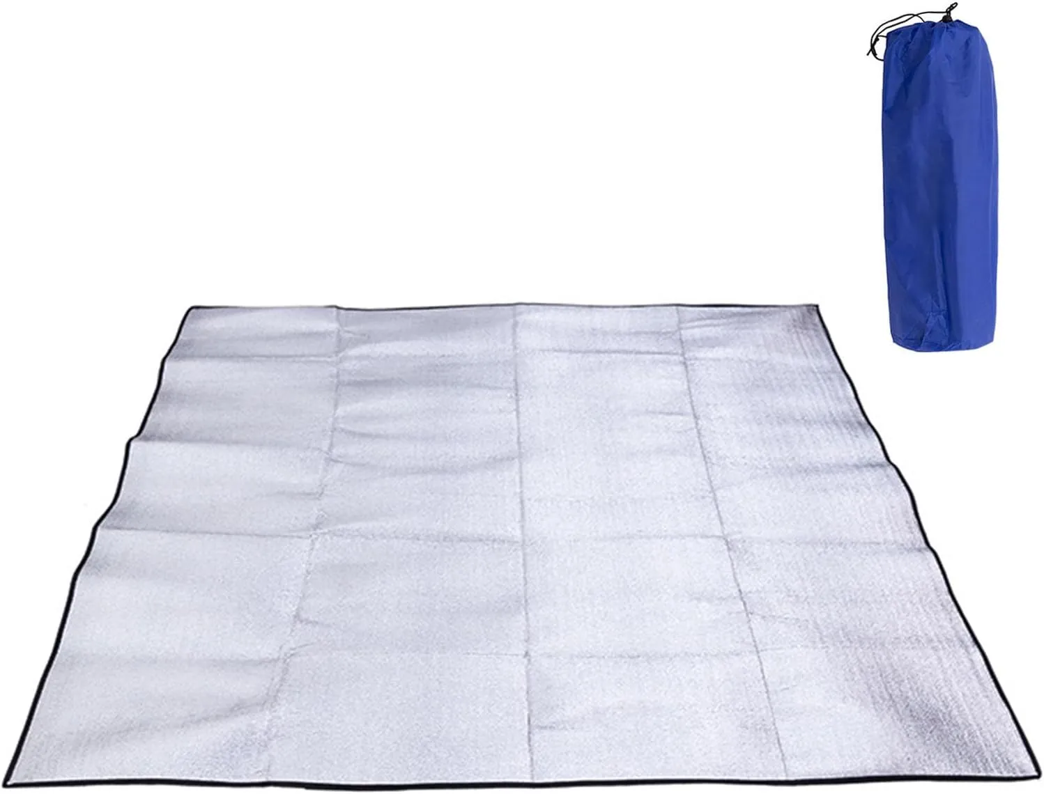 Camping Mat Picnic Blanket Beach Mattress Sleeping Pad Aluminum Foil EVA Foam Portable Tent Sleeping Mat for Outdoor Activities Camping Beach Picnics Silver 2x2M