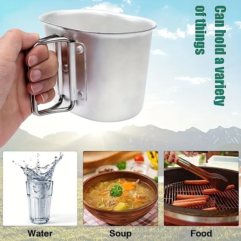 Camping Outdoor Multi-functional Kettle, Three-in-one Thermal Insulation Camouflage Kettle, With Oxford Cloth 304 Stainless Steel Liner, Suitable For Outdoor, Mountaineering, Hiking, Travel
