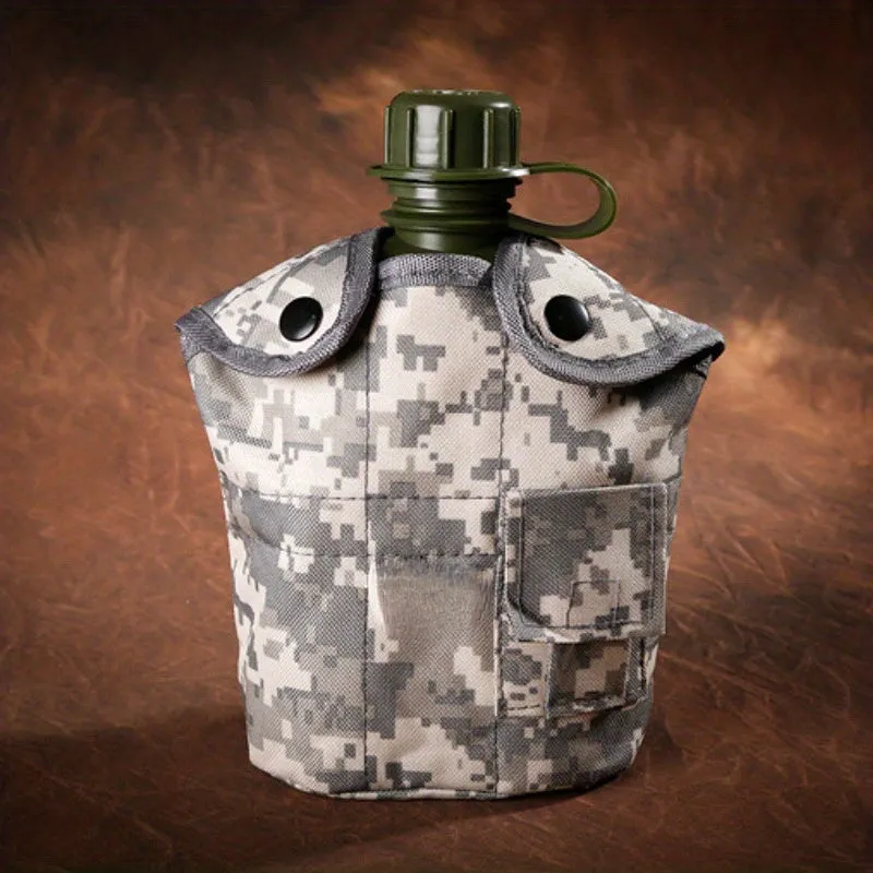 Camping Outdoor Multi-functional Kettle, Three-in-one Thermal Insulation Camouflage Kettle, With Oxford Cloth 304 Stainless Steel Liner, Suitable For Outdoor, Mountaineering, Hiking, Travel