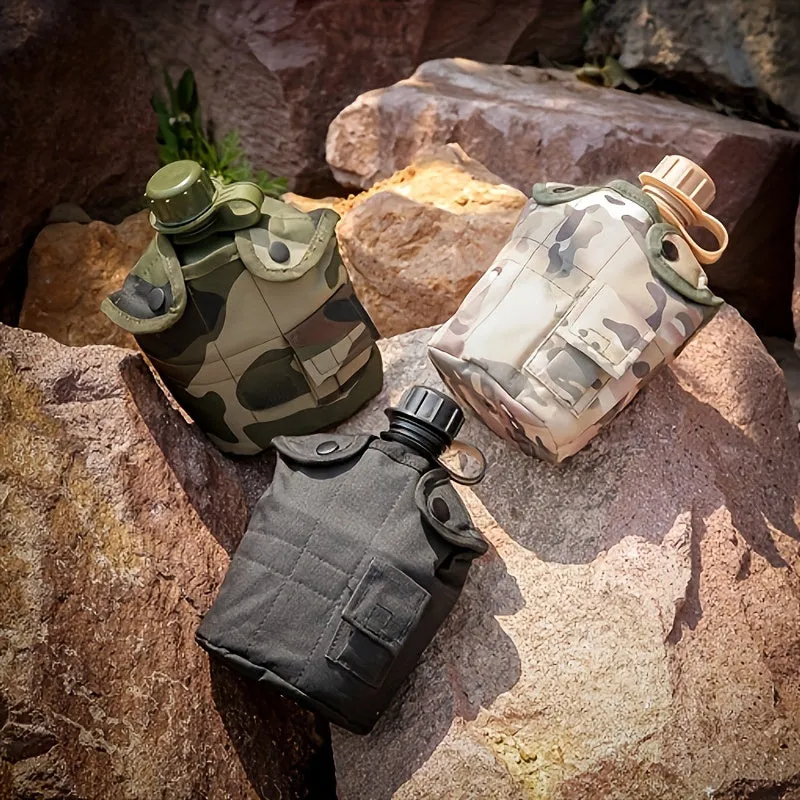 Camping Outdoor Multi-functional Kettle, Three-in-one Thermal Insulation Camouflage Kettle, With Oxford Cloth 304 Stainless Steel Liner, Suitable For Outdoor, Mountaineering, Hiking, Travel