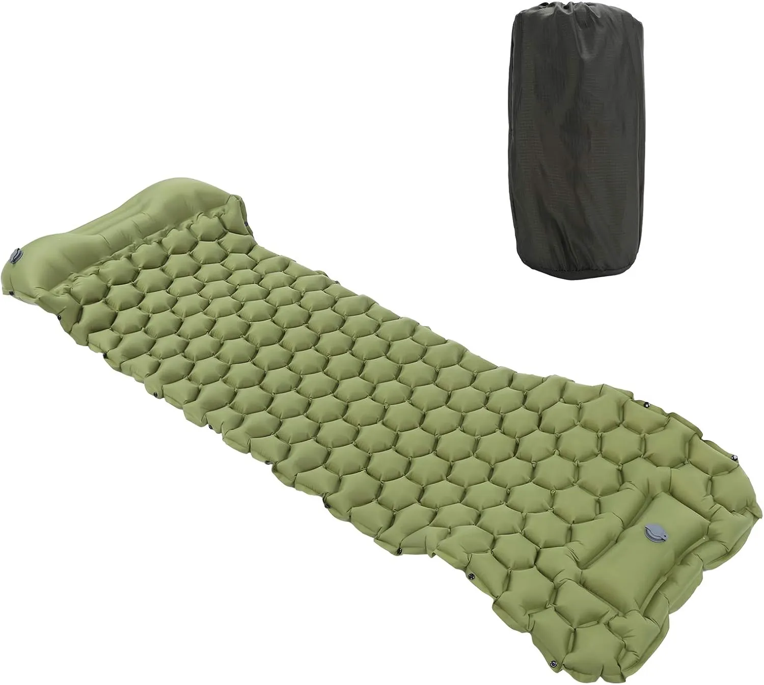 Camping Sleeping Pad Inflatable Cushion Lightweight Hiking Travel Camping Mat for Backpacking Hiking Traveling Tent (OD Green)
