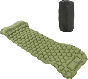 Camping Sleeping Pad Inflatable Cushion Lightweight Hiking Travel Camping Mat for Backpacking Hiking Traveling Tent (OD Green)
