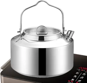 Camping Tea Kettle,Campfire Kettle for Outdoor Camping | Campfire Coffee Boiler Kettle, Stainless Steel Camping Kettle, Portable for Backpacking Hiking