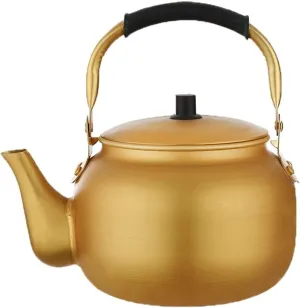 Camping Teapot, Tea Kettle for Stove Top, Aluminum Tea Pot with Ergonomic Handle