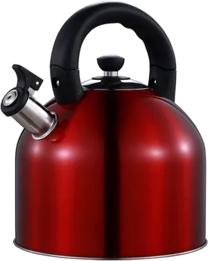 Camping Teapot, Whistling Tea Kettle, 304 Food Grade Surgical Stainless Steel Tea Pot, 5 Layer Composite Bottom, Kettle for Boiling Water Coffee or Milk