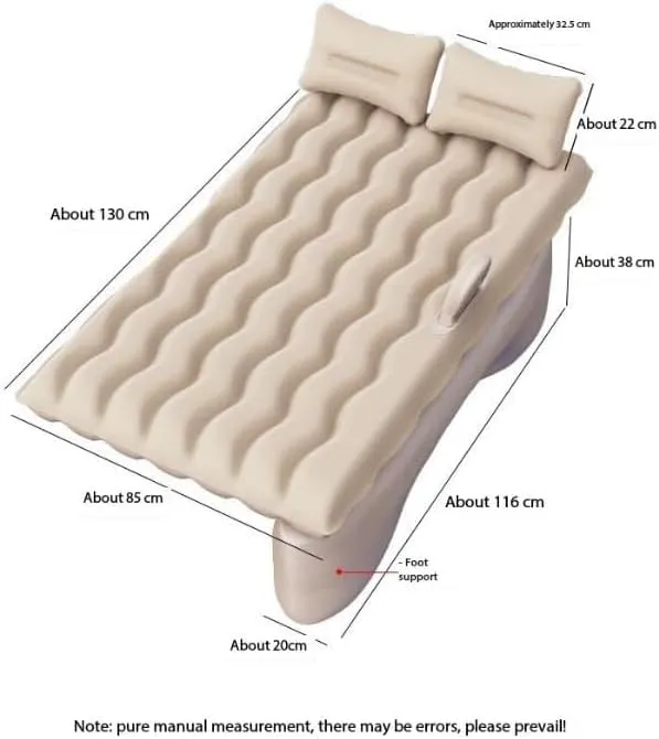 Car Air Mattress Back Seat for Nissan Pathfinder,Double Side Flocking Car Bed Portable Air Mattress Car Sleeping Mattress Car Accessories Cars Camping Bed,Grey