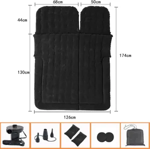 Car Air Mattress for Bingley Bentayga 2016 2017 2018 2019 20220 2021 2022, Travel Camping Thickened Portable Inflatable Bed PVC Flocking Trunk Sleeping Mats,Grey