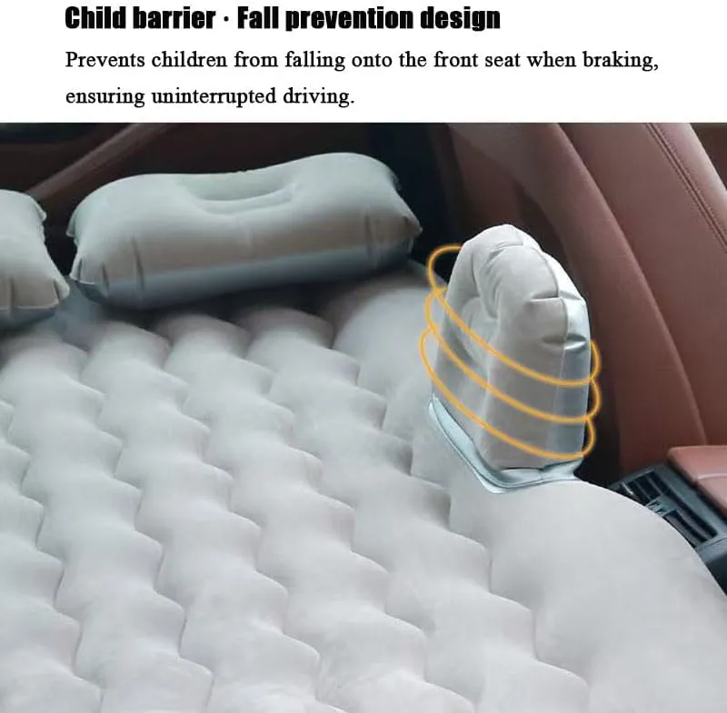 Car Air Mattress for BYD M6 2010–2016, Inflatable Back Seat Sleeping Pad with Pump & 2 Pillows, Folding Portable Camping Bed for Travel& Road Trips,Black
