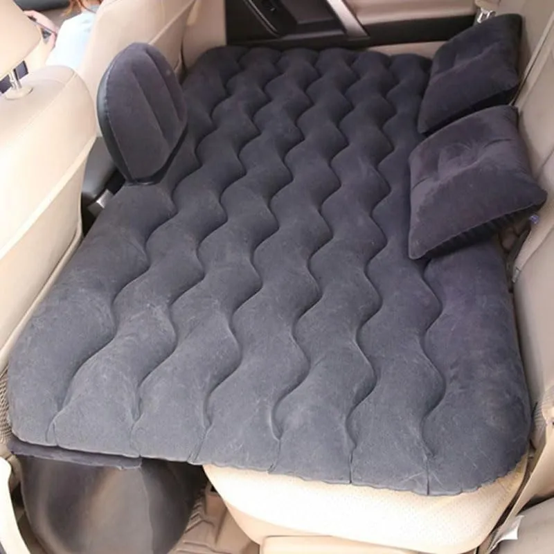 Car Air Mattress for BYD M6 2010–2016, Inflatable Back Seat Sleeping Pad with Pump & 2 Pillows, Folding Portable Camping Bed for Travel& Road Trips,Black