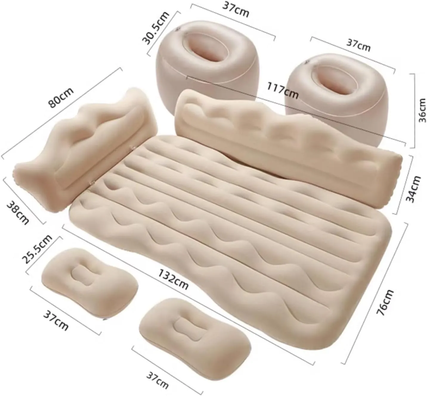 Car Air Mattress for Ford Explorer 2016 2017 2018 2019 2020 2021 2022 2023 Thickened Durable Car Camping Air Mattress Bed with Air Pump Inflatable Sleeping Mat,D