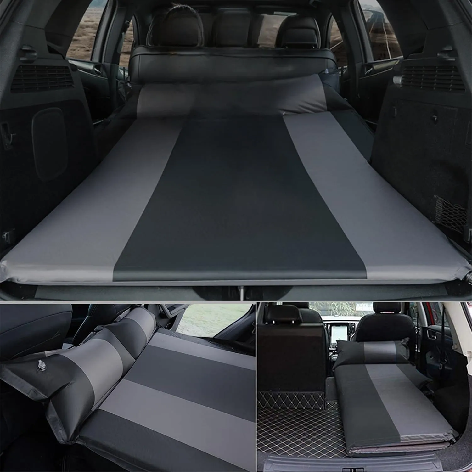 Car Automatic Inflatable Bed for Infiniti QX50 2015 2016 2017, Portable Movable Thickened Trunk Sleeping Bed Outdoor Camping Hiking Air Mattress,Red