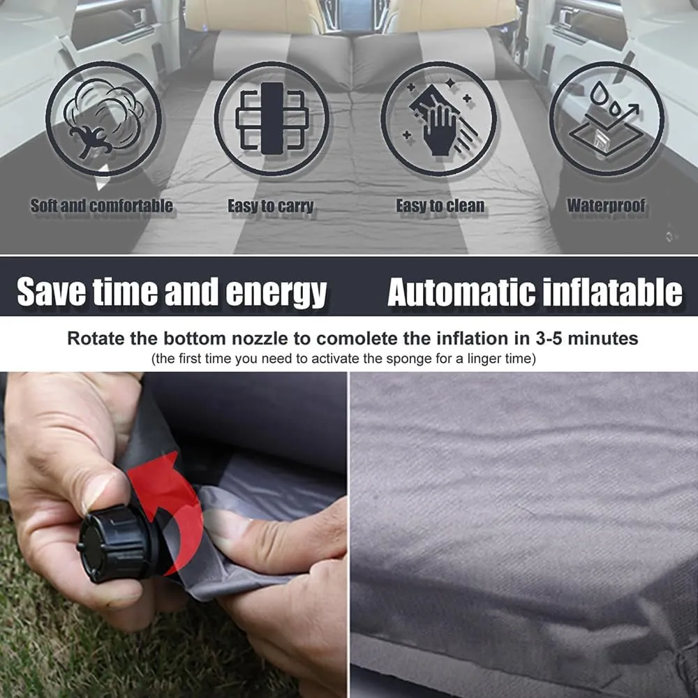 Car Automatic Inflatable Bed for Infiniti QX50 2015 2016 2017, Portable Movable Thickened Trunk Sleeping Bed Outdoor Camping Hiking Air Mattress,Red