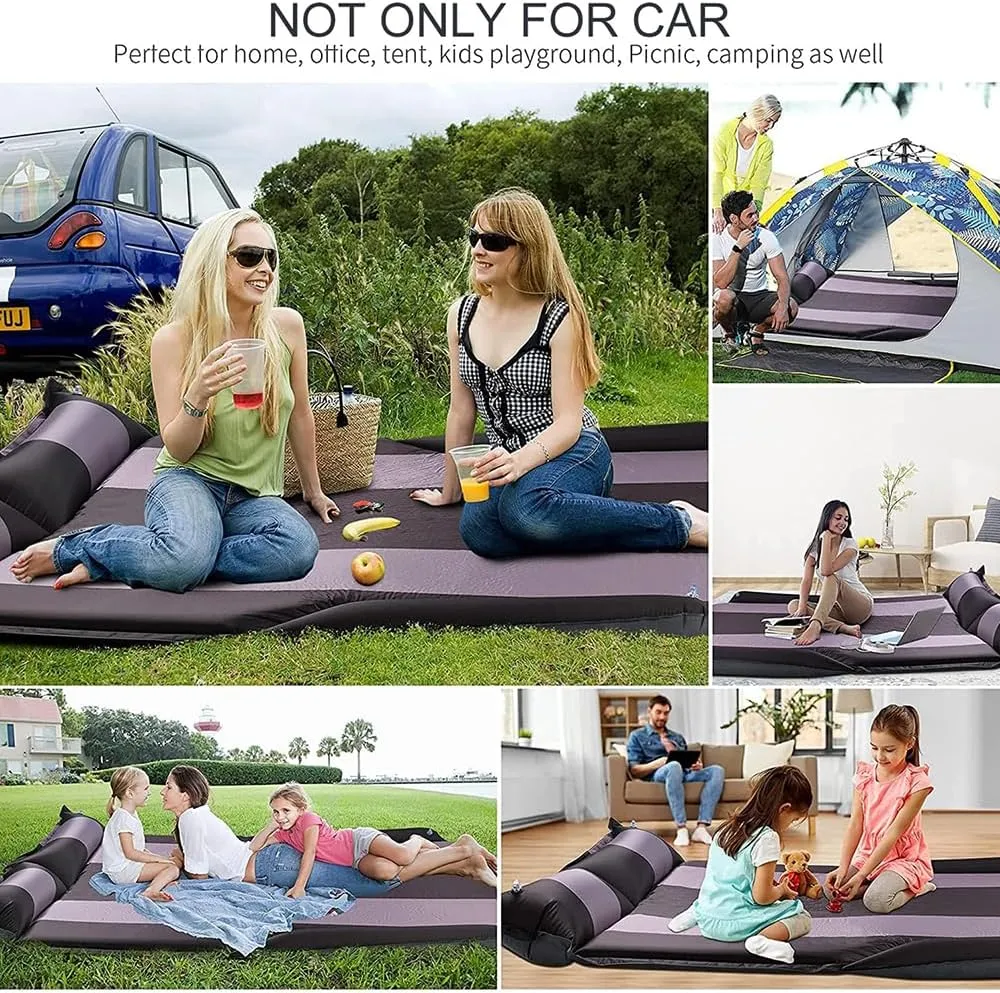 Car Automatic Inflatable Bed for Infiniti QX50 2015 2016 2017, Portable Movable Thickened Trunk Sleeping Bed Outdoor Camping Hiking Air Mattress,Red