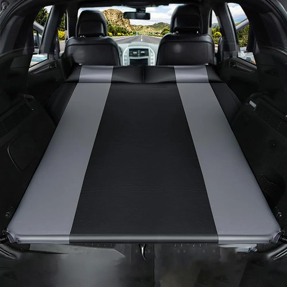 Car Automatic Inflatable Bed for Infiniti QX70 2013 2014 2015 2016 2017 2018, Portable Movable Thickened Trunk Sleeping Bed Outdoor Camping Hiking Air Mattress,Grey