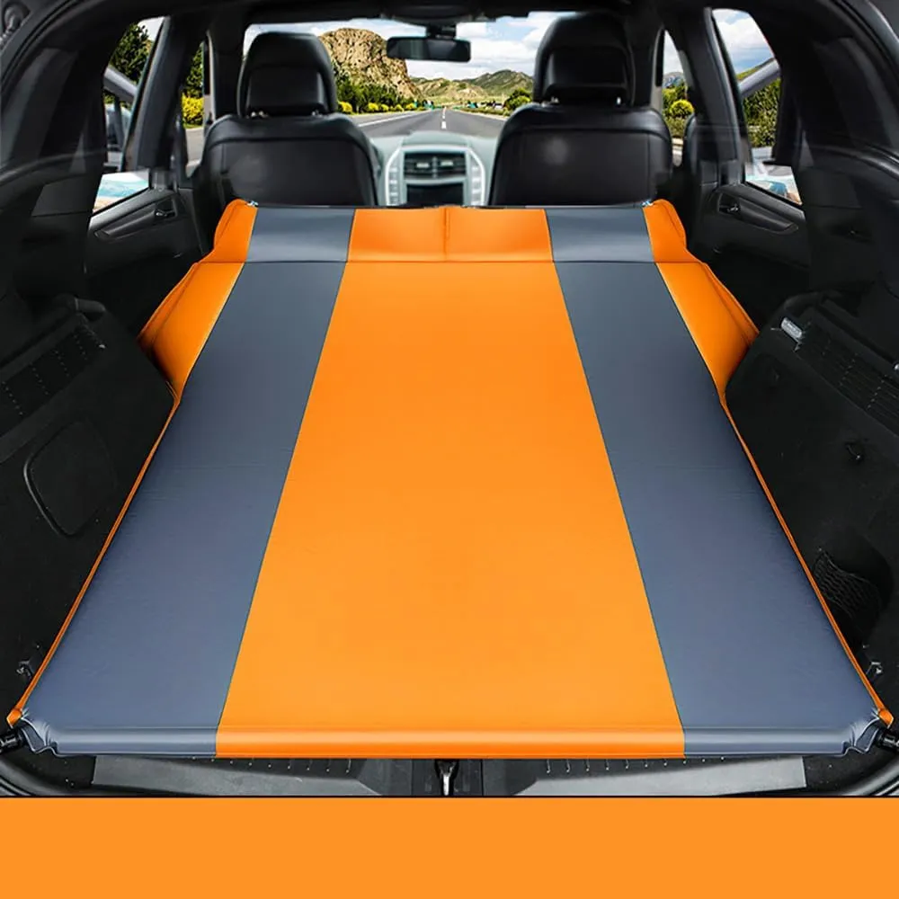 Car Automatic Inflatable Bed for Nissan X-Trail T33 7seats 2022 2023 2024, Portable Movable Thickened Trunk Sleeping Bed Outdoor Camping Hiking Air Mattress,Orange