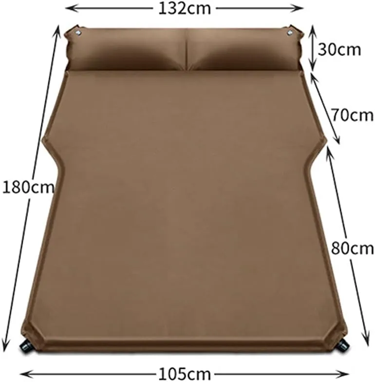 Car Inflatable Mattress for Ford Bronco Sport (CX430) 2021 2022 2023 2024 Back Seat Air Mattress Thickened Air Bed Cushion Rear Trunk Sleeping Mattress Camping Travel,Brown01