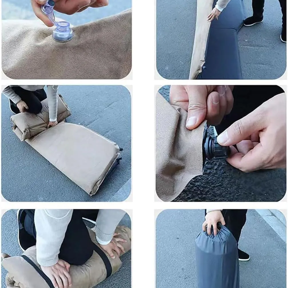 Car Inflatable Mattress, for Jeep Compass 2017-2024 Outdoor Camping Travel Portable Sleeping Pad AdjustableWear Resistant, Auto Accessories,D-Grey