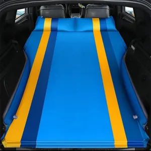 Car Inflatable Mattress for Kia Sorento 2021 2022 2023 2024 Self Inflating Sleeping Pad Thickened Air Bed Cushion Camping Travel Mattress Multifunctional,Blue-Yellow