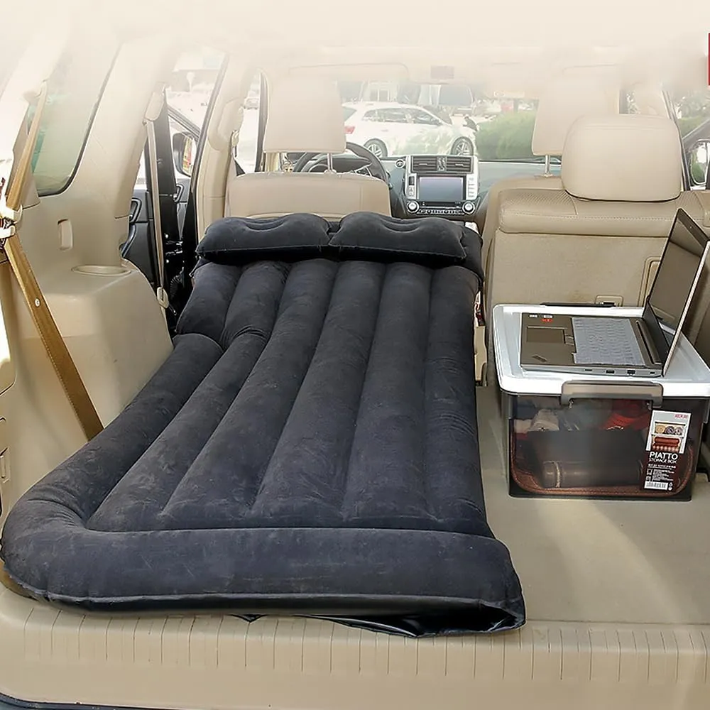 Car Inflatable Mattress for KIA Sorento 7seats 2020 2021 2022 2023 2024 2025 2026 Portable Car Air Bed Rear Trunk Camping Bed Back Seat Air Mattress Folding Air Bed Cushion,Black