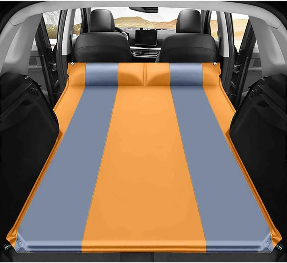 Car Inflatable Mattress for Seat Ateca 2016 2017 2018 2019 2020 2021 2022 2023 2024 Self Inflating Sleeping Pad Thickened Air Bed Cushion Camping Travel Mattress Multifunctional,Orange