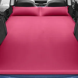 Car Inflatable Mattress for Tesla Model-S 2014-2015, Thickened Bed Cushion Camping Travel Sleeping Gear Back Seat Portable Air Pillow Inflator,Red, normal