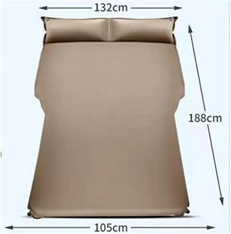 Car Inflatable Mattress for Tesla Model-S 2014-2015, Thickened Bed Cushion Camping Travel Sleeping Gear Back Seat Portable Air Pillow Inflator,Red, normal