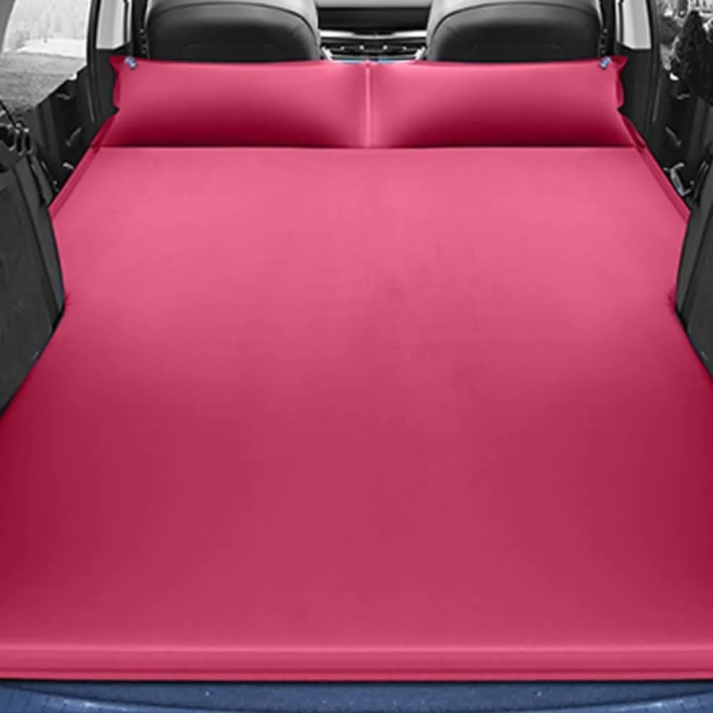 Car Inflatable Mattress for Tesla Model-S 2014-2015, Thickened Bed Cushion Camping Travel Sleeping Gear Back Seat Portable Air Pillow Inflator,Red, normal