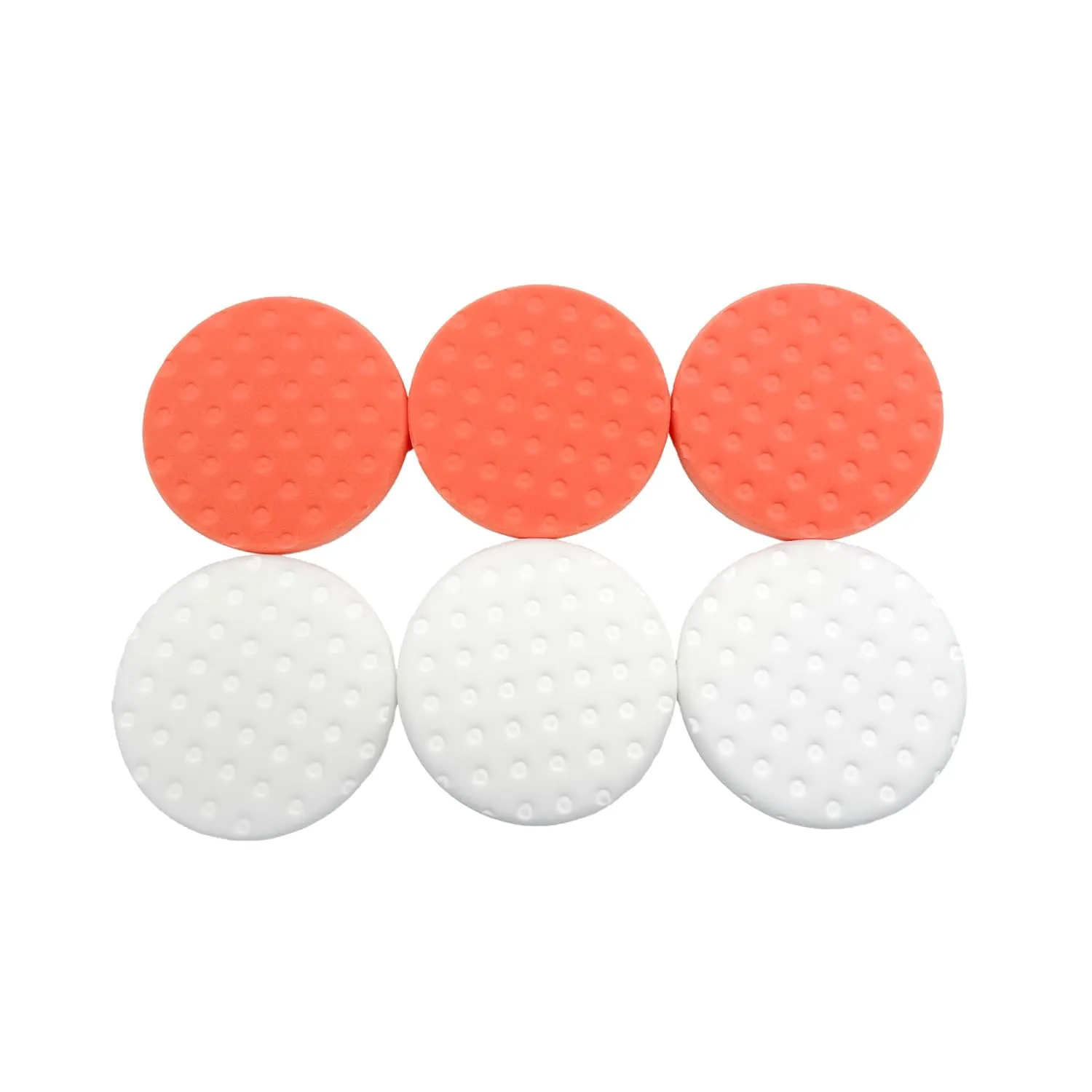 CCS Smart Pads Dual Action Foam Pad Combo | 2-Step Compounding & Polishing for Paint Correction | Cut & Polish with Ease | 3 White & 3 Orange Pads | LC-65-CPKIT-FBA | 6.5 in.