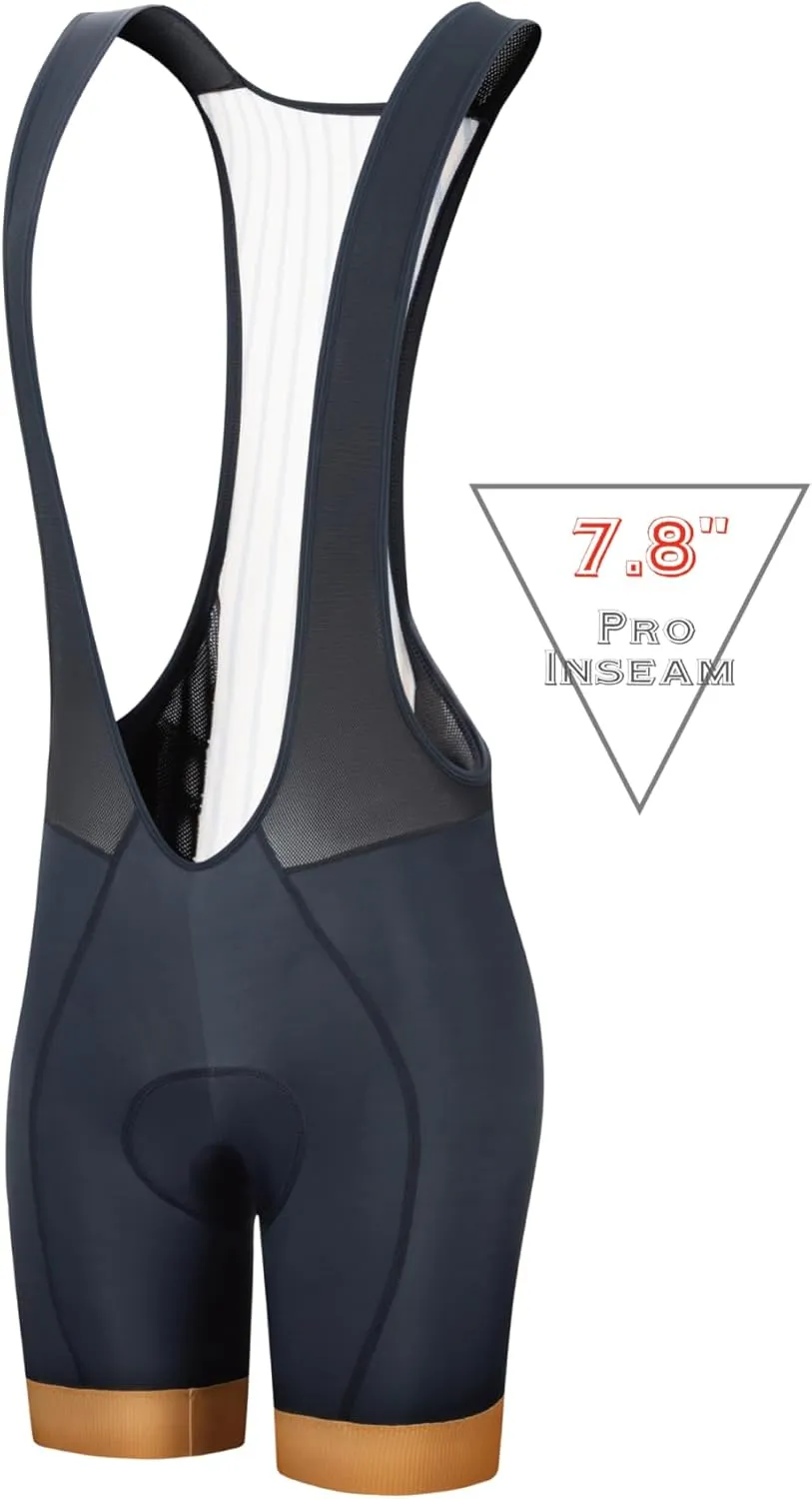 CEROTIPOLAR Cycling Bibs Men, Long Riding Pad Bicycle Biking Bib Shorts UPF50 