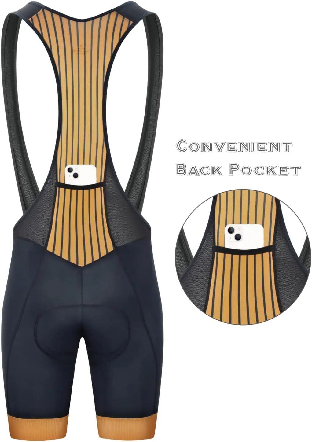 CEROTIPOLAR Cycling Bibs Men, Long Riding Pad Bicycle Biking Bib Shorts UPF50 