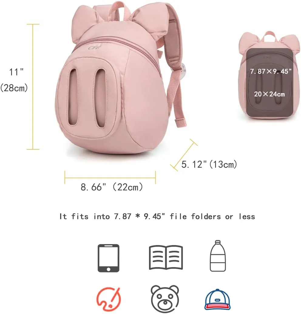 CFX Toddler Backpack Leash with Safety Handle, Attractive Leashes Ages 2-4 (Flying Pig)