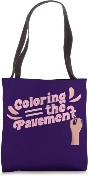 Chalk Art Lover Sidewalk Street Artist Pavement Coloring Tote Bag