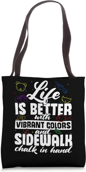 chalk art skills sidewalk master creating sidewalk chalk Tote Bag