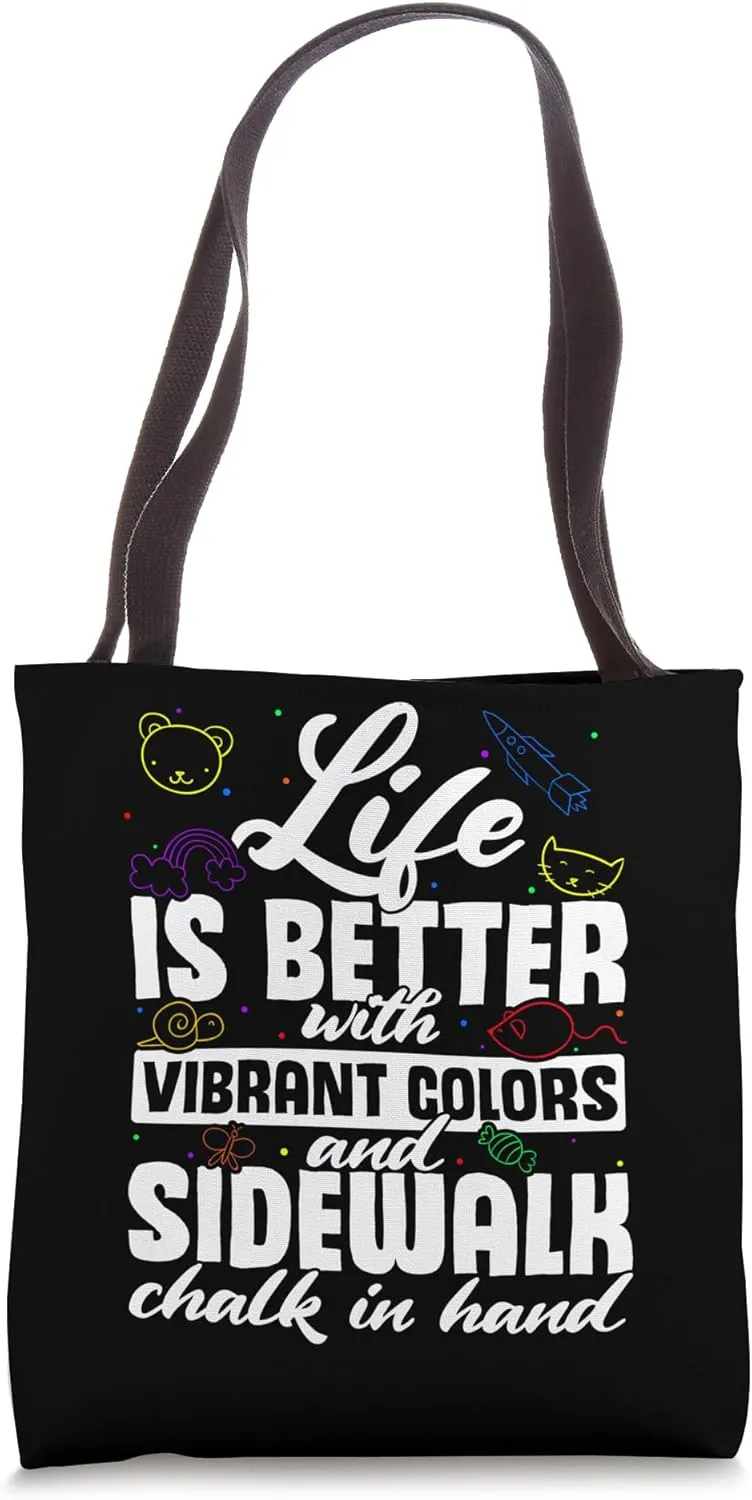 chalk art skills sidewalk master creating sidewalk chalk Tote Bag