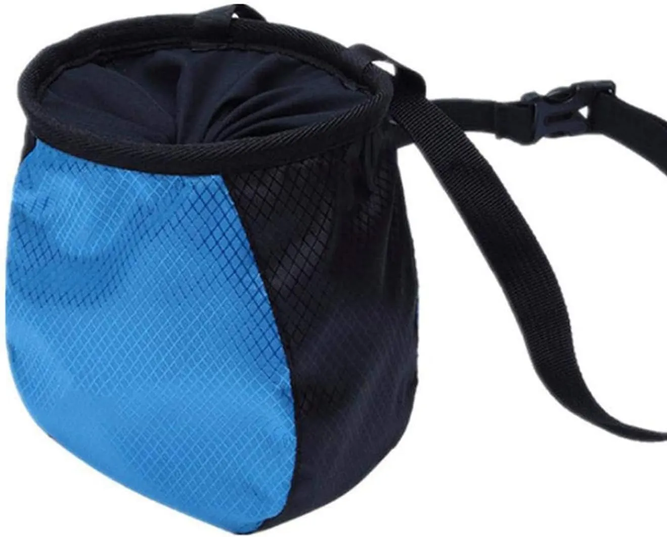 Chalk Bag, Rock Climbing Gear, Bouldering Chalk Bag with Adjustable Waist Belt and Drawstring Closure, Chalk Bag for Weight Lifting, Gym, Climbing, Billiards, Crossfit, Athletics(Blue)