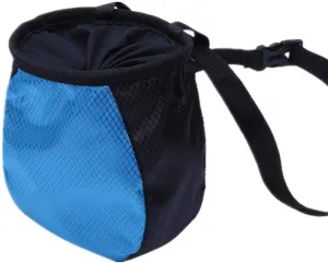 Chalk Bag, Rock Climbing Gear, Bouldering Chalk Bag with Adjustable Waist Belt and Drawstring Closure, Chalk Bag for Weight Lifting, Gym, Climbing, Billiards, Crossfit, Athletics(Blue)