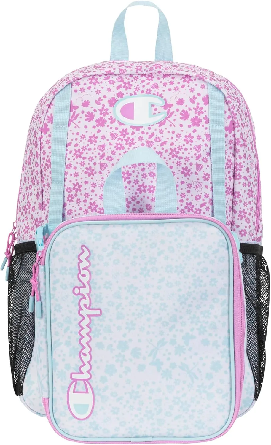 Champion Mode Lunch Kit & Backpack Combo, Pink/Blue, One Size