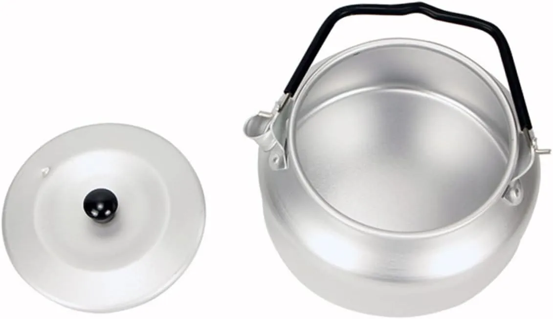 Ciieeo Alloy Portable Kettle Camping Water Kettle Induction Cooker Tea Pot Sleek Design Non-slip Handle Lightweight 1 Unit