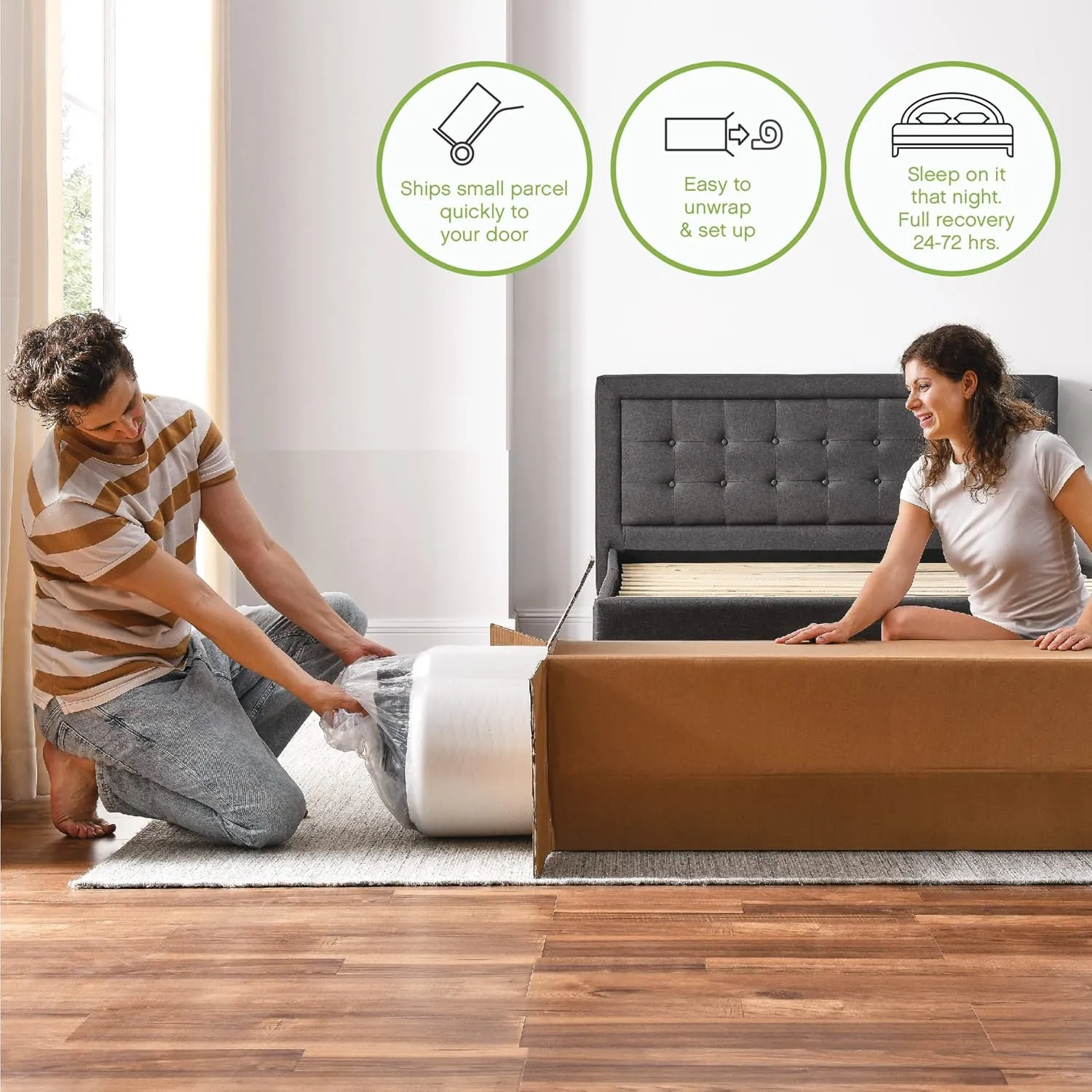 Classic Brands Mercer Cool Gel Memory Foam and Innerspring Hybrid 12-Inch Pillow Top Mattress | Mattress in a Box, Twin